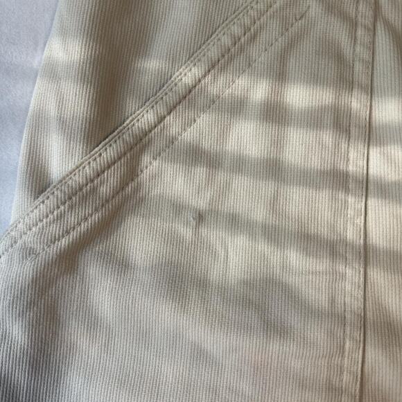 nanette lepore cream corduroy mini skirt utility pockets size 2 - Picture 6 of 7